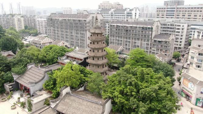 福建福州乌塔地标航拍