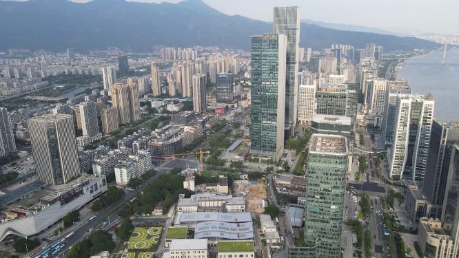 福建福州金融中心航拍