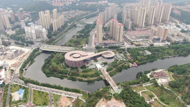 福建莆田地标博物馆航拍