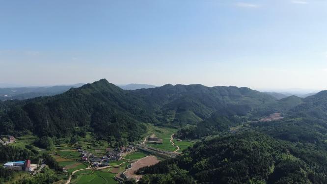 航拍丘陵山川地貌