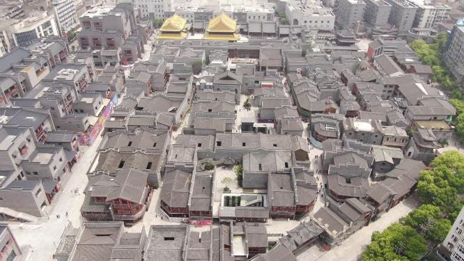航拍江西南昌万寿宫历史文化街区