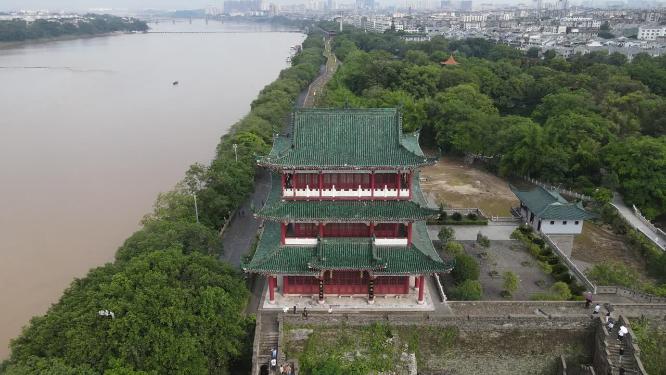 航拍江西赣州八镜台4A景区