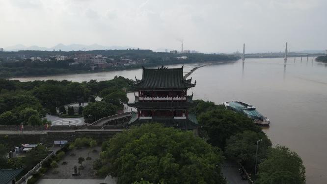 航拍江西赣州八镜台4A景区