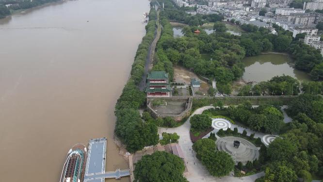 航拍江西赣州八镜台4A景区