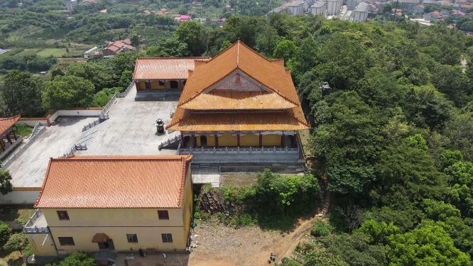 航拍湖南岳阳圣安寺4A旅游景点