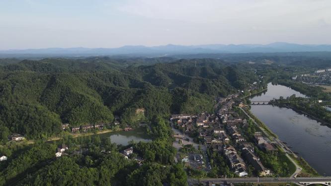 航拍湖南常德桃花源5A景区