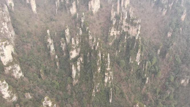 航拍湖南张家界武陵源奇山山川
