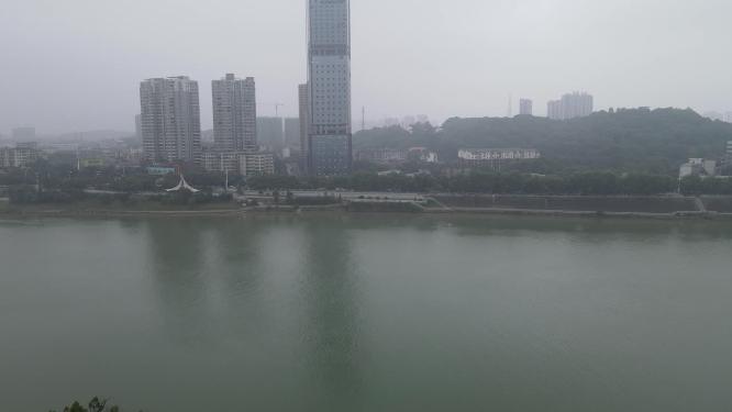 航拍湖南衡阳第一高楼