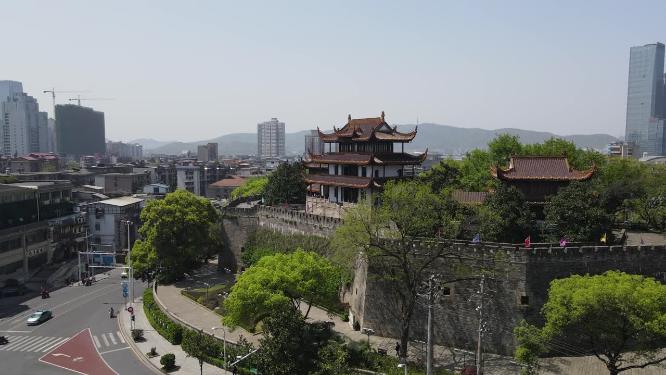 航拍湖南长沙天心阁古建筑