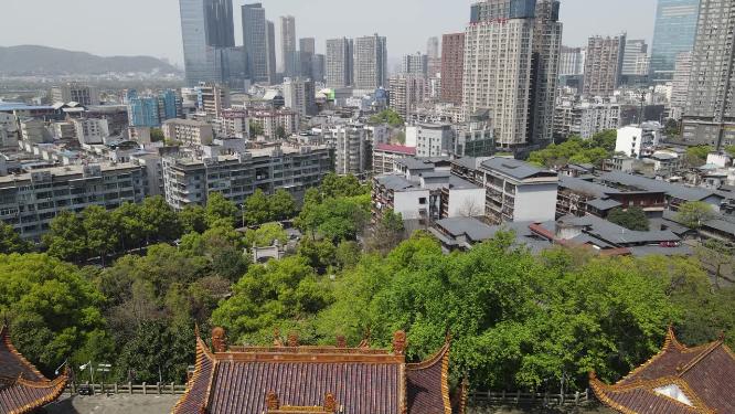 航拍湖南长沙天心阁古建筑