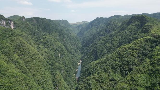 航拍祖国壮丽河山山谷