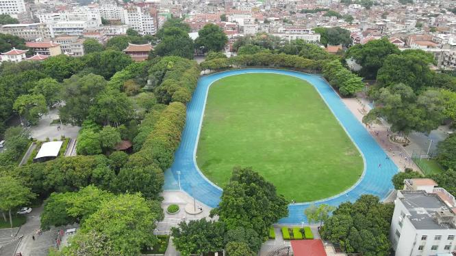 航拍福建泉州中山公园