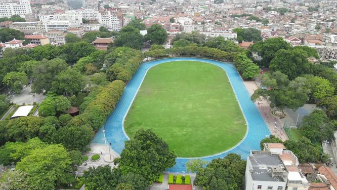 航拍福建泉州中山公园
