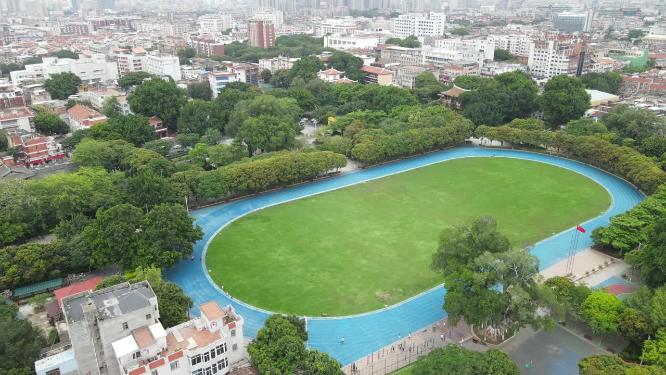 航拍福建泉州中山公园