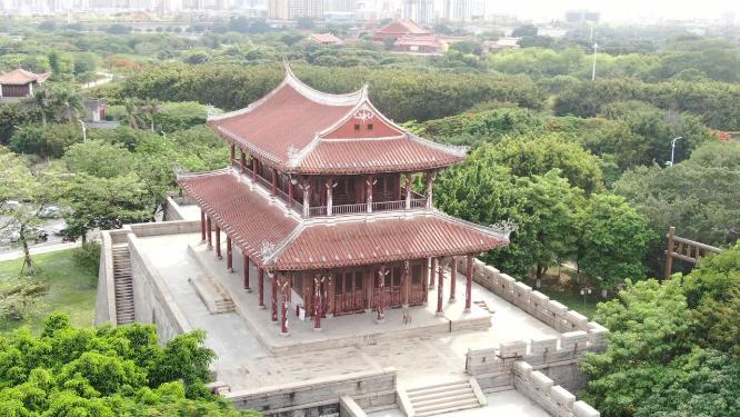 航拍福建泉州临漳门历史文化古建筑