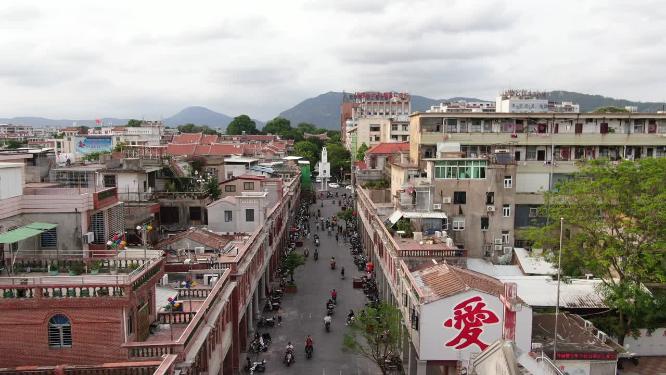 航拍福建福州中山路步行街