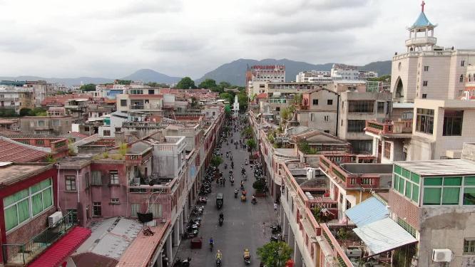 航拍福建福州中山路步行街