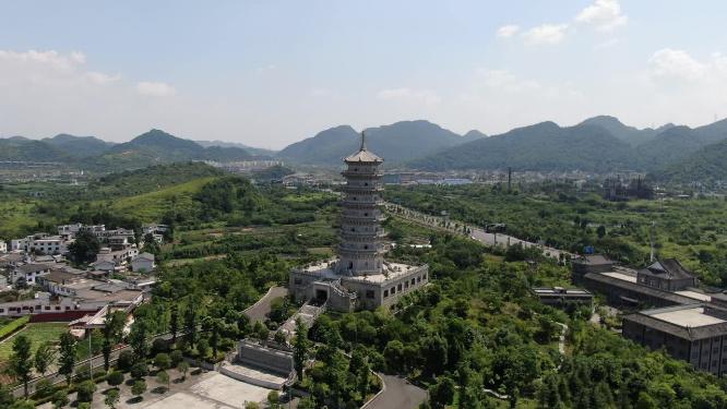 航拍贵阳大兴国寺