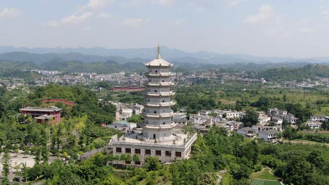 航拍贵阳大兴国寺