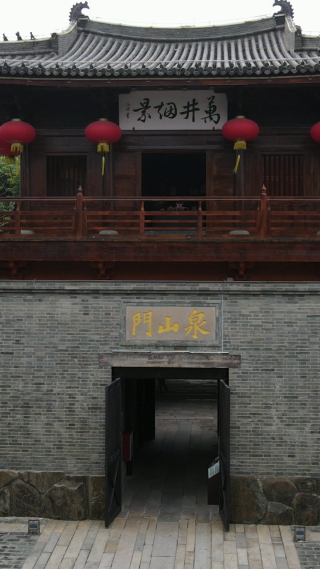 福建泉州古城航拍