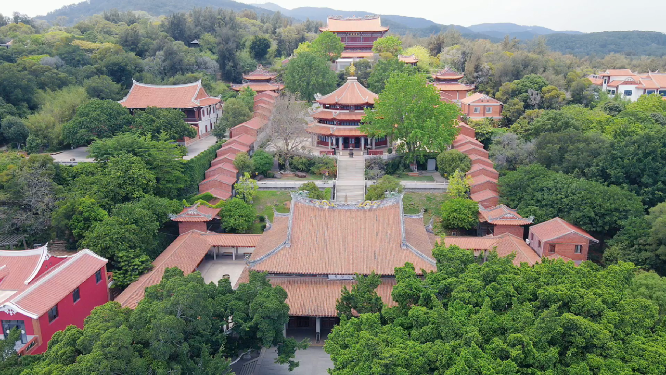 福建泉州古城航拍