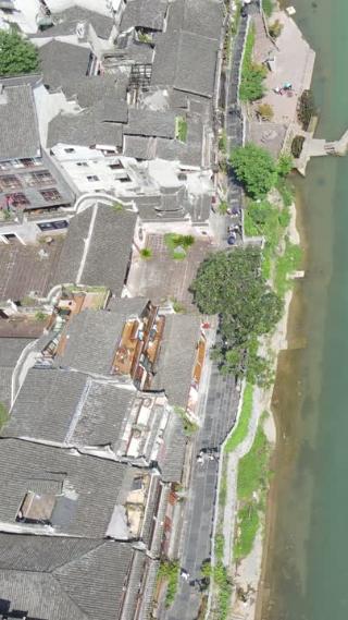 4K航拍湖南凤凰古城沱江风光