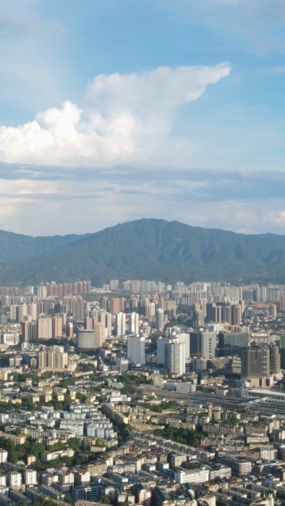 城市延时湖南湘西城市风光移动延时 