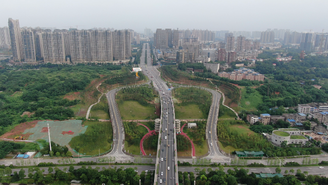 城市航拍交通桥梁