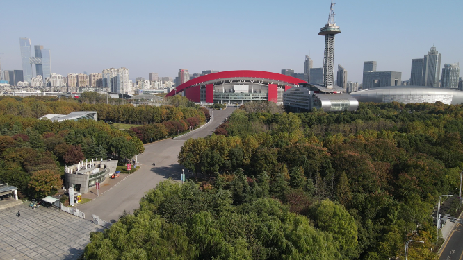 城市航拍南京奥林匹克中心