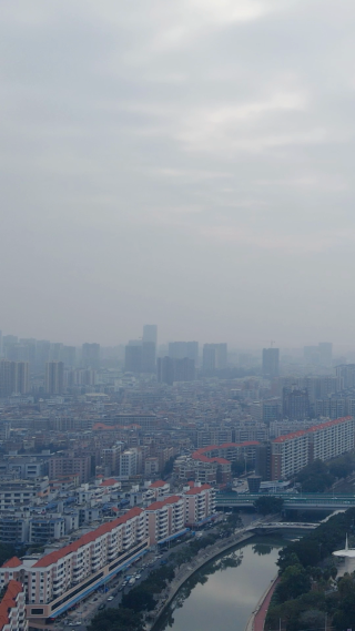 城市航拍广东东莞城市风光