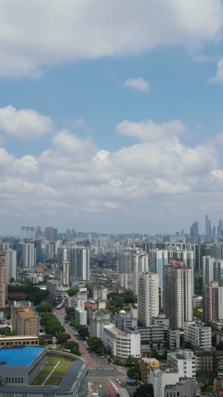 城市航拍广西南宁城市天际线
