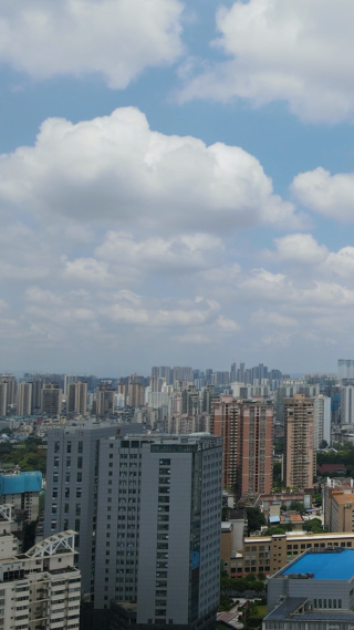 城市航拍广西南宁城市天际线