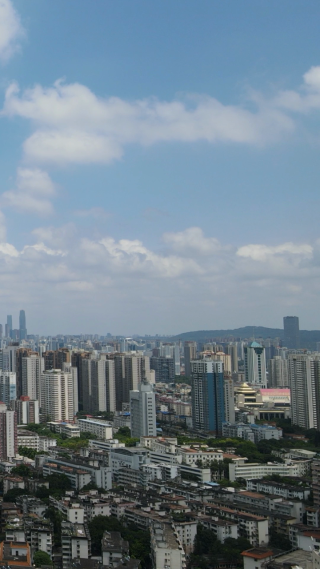 城市航拍广西南宁城市天际线