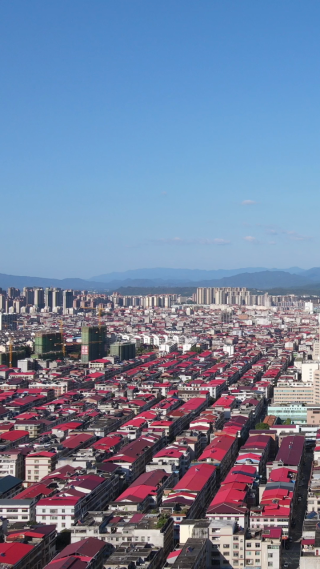 城市航拍江西瑞金全景竖屏
