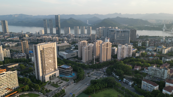 城市航拍湖北宜昌三峡职院