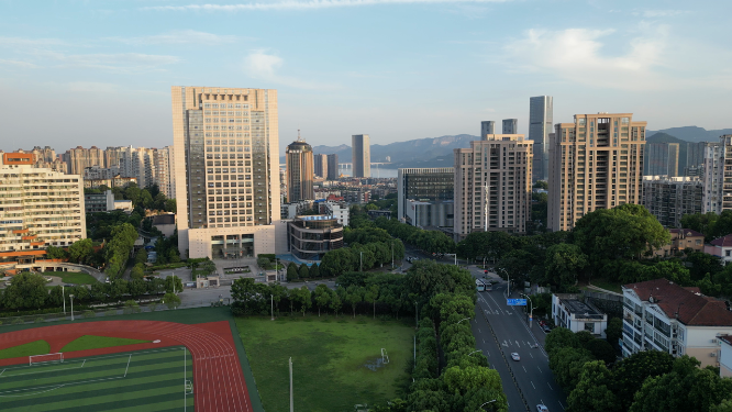 城市航拍湖北宜昌三峡职院