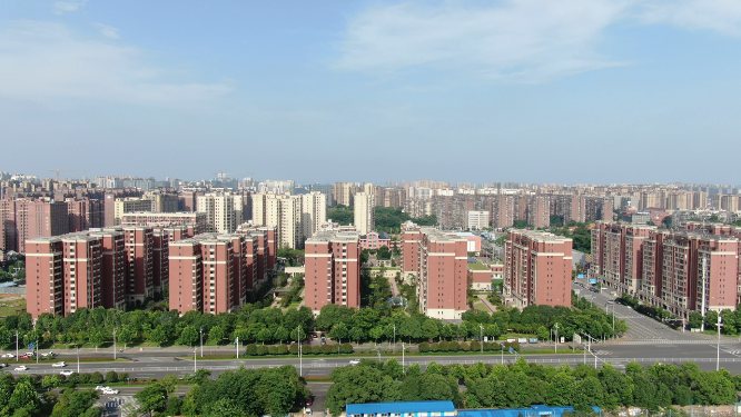 城市航拍湖南城市住宅小区