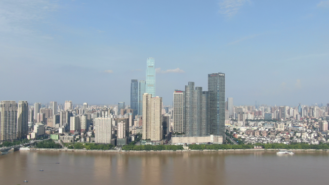 城市航拍湖南长沙五一商圈航拍