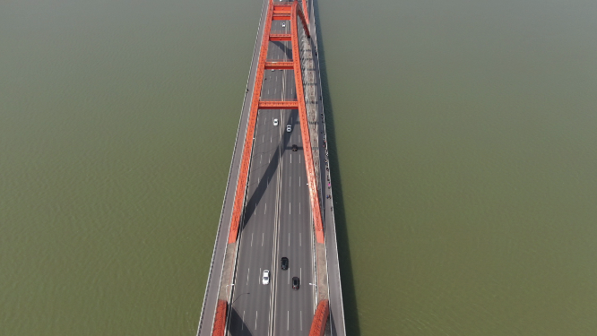 城市航拍湖南长沙福元路大桥航拍 