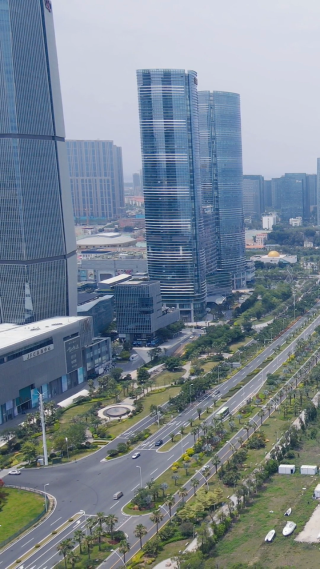 城市航拍福建厦门城市风光竖屏