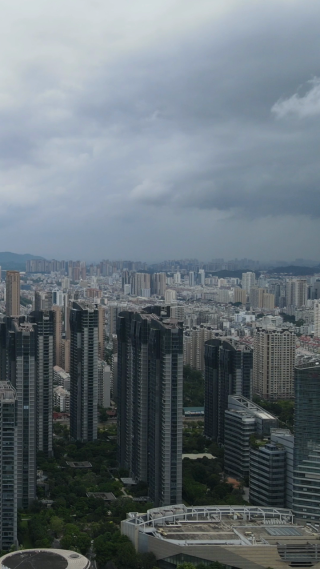 城市航拍福建福州城市高楼建筑竖屏