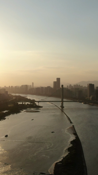 城市航拍福建福州鼓山大桥
