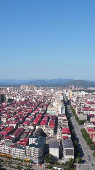 城市航拍红色之都江西瑞金