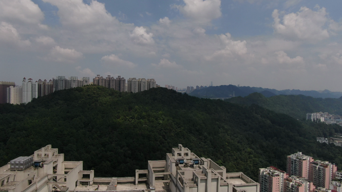 城市航拍贵州贵阳城市建设