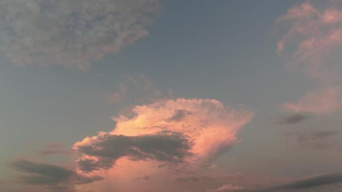 夕阳晚霞火烧云自然风景航拍