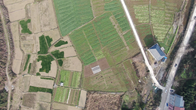 大气春耕农田农业种植航拍