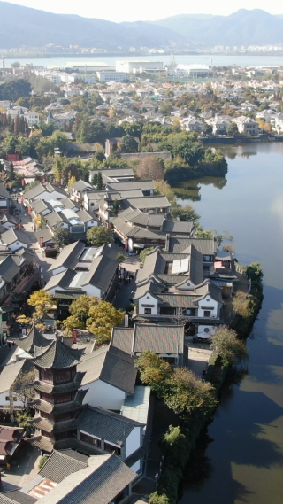 旅游景区云南昆明民族村竖屏