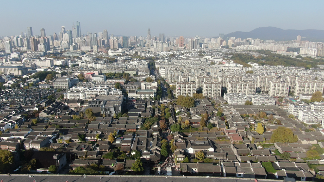旅游景区南京秦淮河5A景区航拍