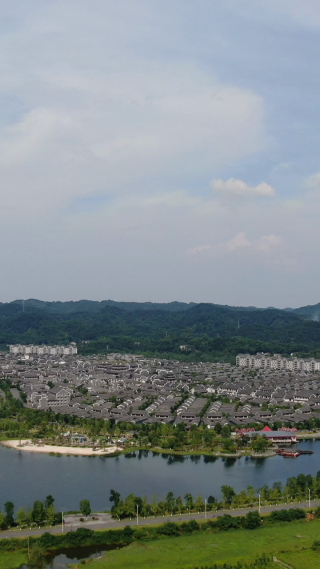 旅游景区常德桃花源古镇竖屏