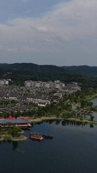 旅游景区常德桃花源古镇竖屏